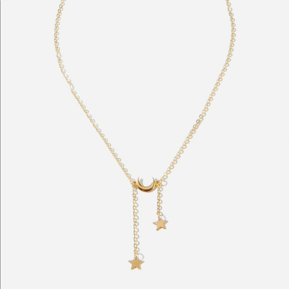 • Phoebe • Moon + Stars Lariat Necklace - Picture 3 of 4